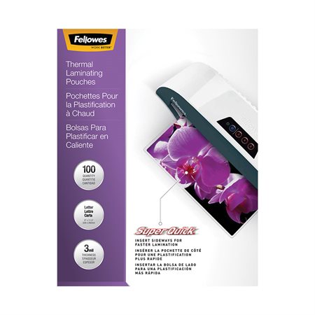 POCH LAMIN LETTRE 3MIL 100PCS