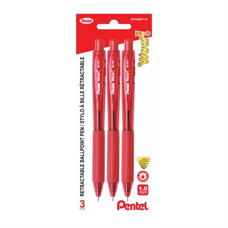 Wow! Retractable Ball Point Pens Medium Point