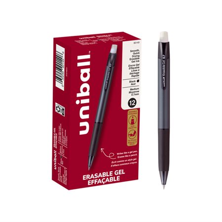 Stylos rétractables à encre gel effaçable