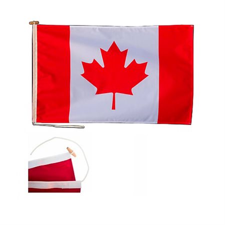 DRAPEAU CANADA 72X36 CORDE
