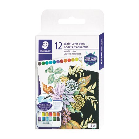 Ensemble aquarelle métallique