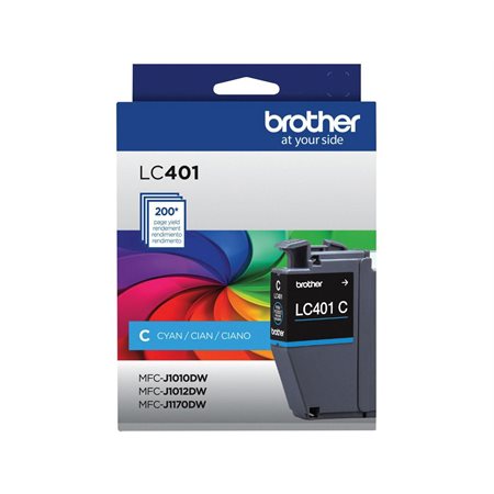 CARTOUCHE JET D'ENCRE BROTHER LC401 CYAN