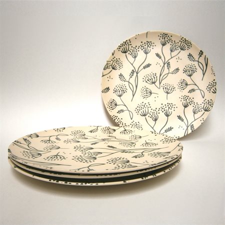 Bamboo fiber plates - 4 set