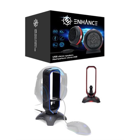 ENHANCE SPEAKER AND HEADPHONE STAND SET