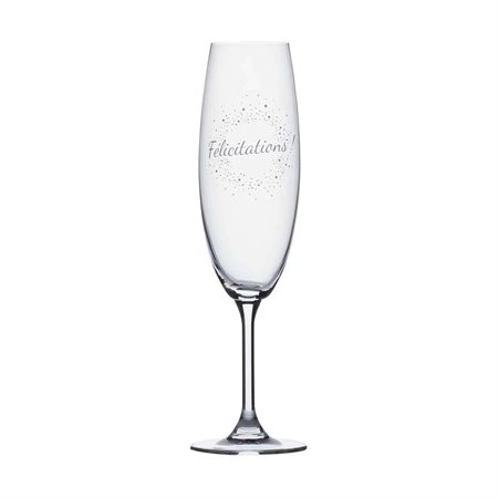 Champagne flute "Félicitations"