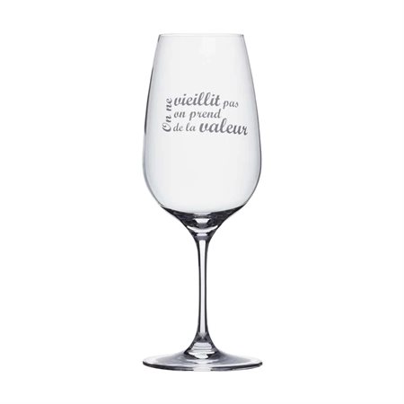 Wine glass "On n e vieillit pas..."