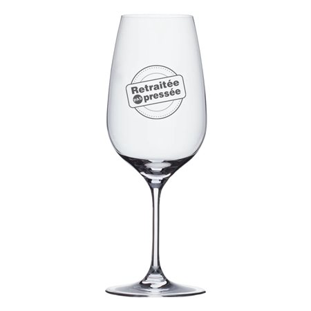 Wine glass "Retraitée, pas pressée"