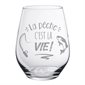 Stemless wine glass "La pêche, c'est la vie"