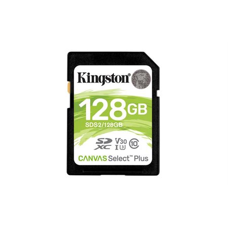 CARTE MÉMOIRE KINGSTON SD 128GB CANVAS SELECT PLUS