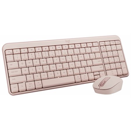 ENS. CLAVIER / SOURIS SANS FILS LOGITECH MK250 ROSE