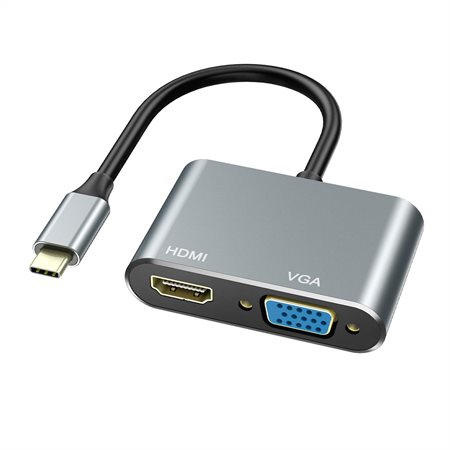 ADAPTATEUR USB-C À VGA / HDMI CDP2HDVGA