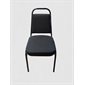 CHAISE EMPILABLE - TISSUS NOIR