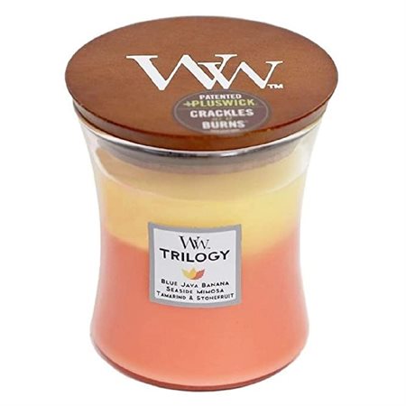 WoodWick medium Trilogy scented candle "Tropical Sunrise"