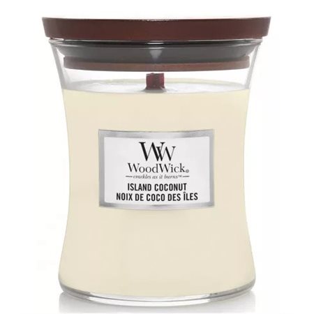 WoodWick medium scented candle "Island Coconut"