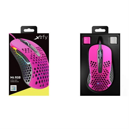 SOURIS XTRFY M4 RGB ROSE